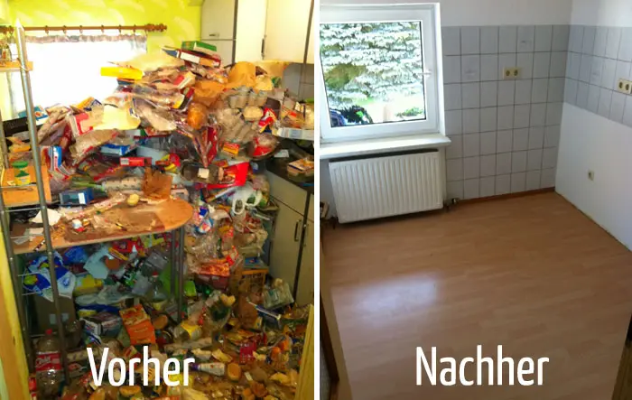 messiewohnung vorher nachher